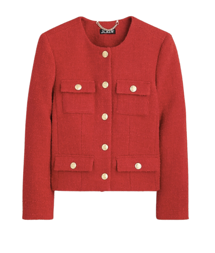 Red Tweed Lady Jacket